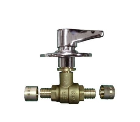 Llave De Paso Pex 20 De Bola C/ Tapa Cromada