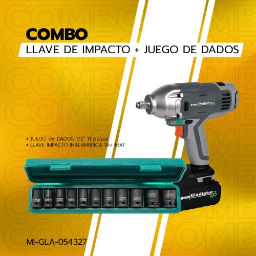 COMBO LLAVE IMPACTO + JUEGO DE DADOS