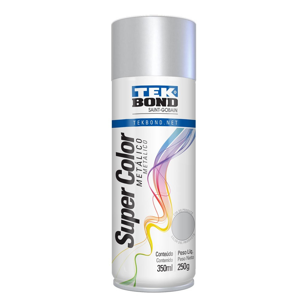 PINTURA EN SPRAY PLATA METALICO 350ML/250G TEKBOND 69957327166 | Ingco