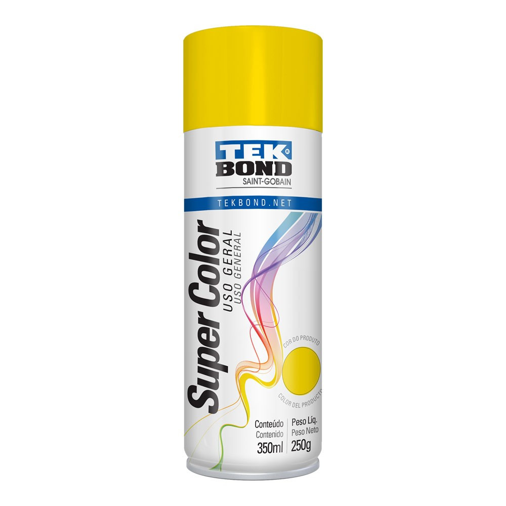 PINTURA EN SPRAY AMARILLO USO GENERAL 350ML/250GR TEKBOND 69957327121