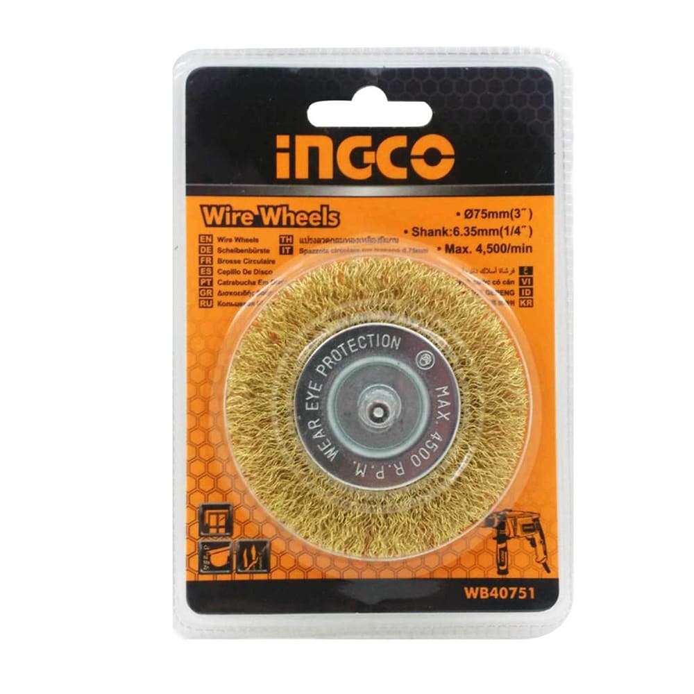 CEPILLO CON VASTAGO CIRCULAR 75X6MM INGCO WB40751