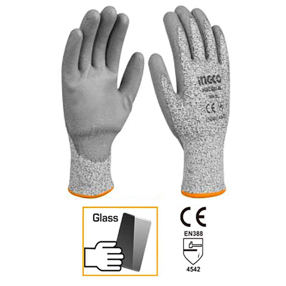 PAR DE GUANTES ANTICORTE INDUSTRIAL TALLA XL INGCO HGCG01-XL