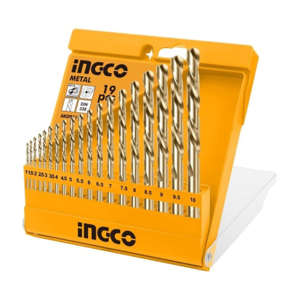 SET BROCAS PARA METAL 19 PIEZAS 1-10MM INGCO AKDB1195