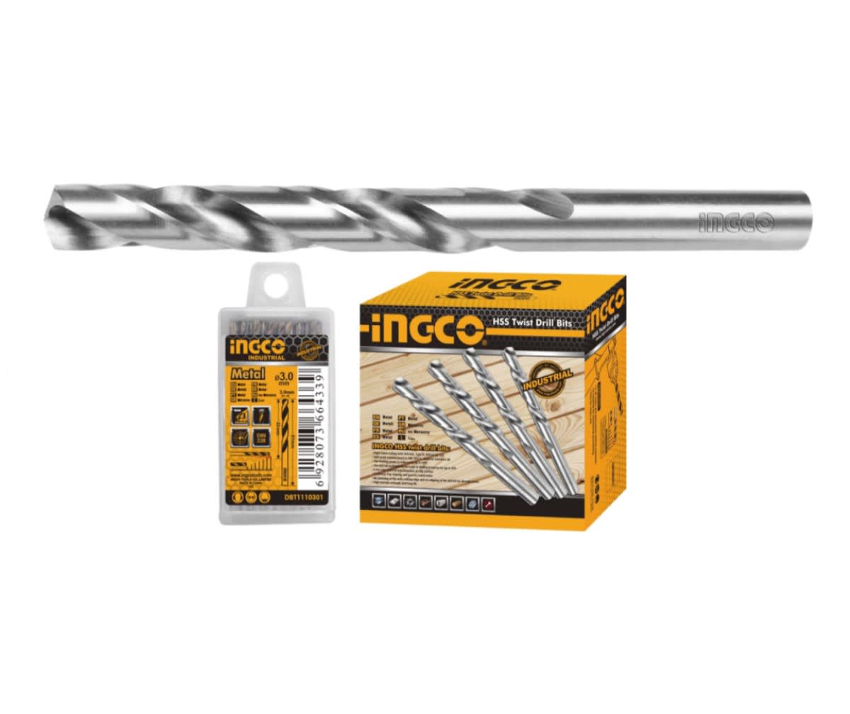 PACK 20 BROCAS HSS M2 INDUSTRIAL 3X61MM INGCO DBT1110301