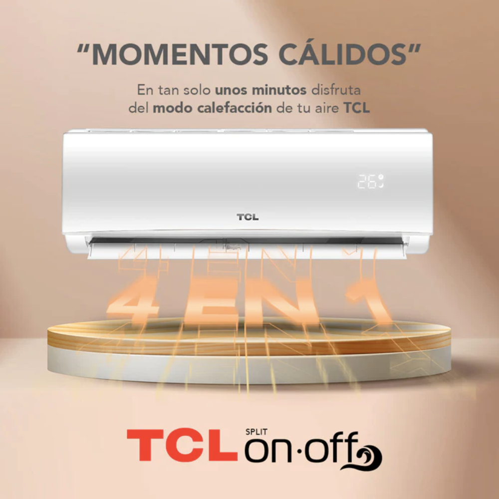 Aire Acondicionado Frio-Calor Split TCL 09000 BTU 4en1