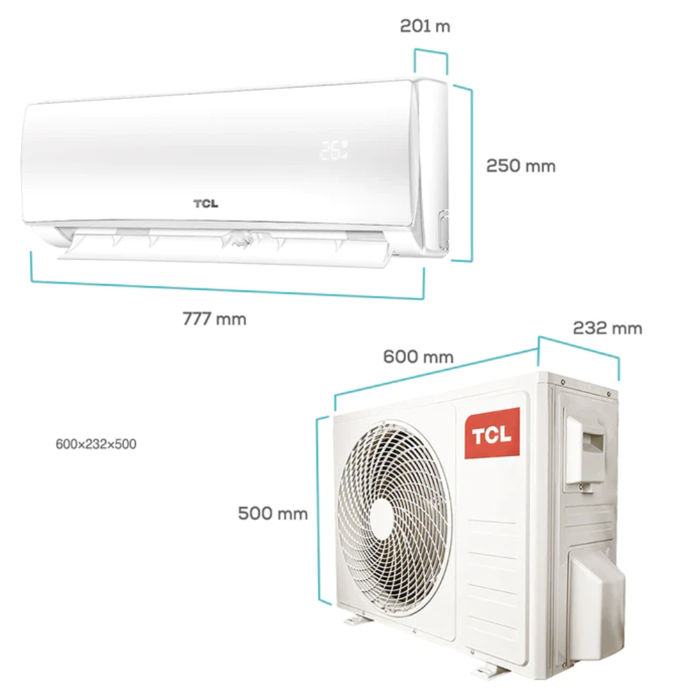 Aire Acondicionado Frio-Calor Split TCL 09000 BTU 4en1