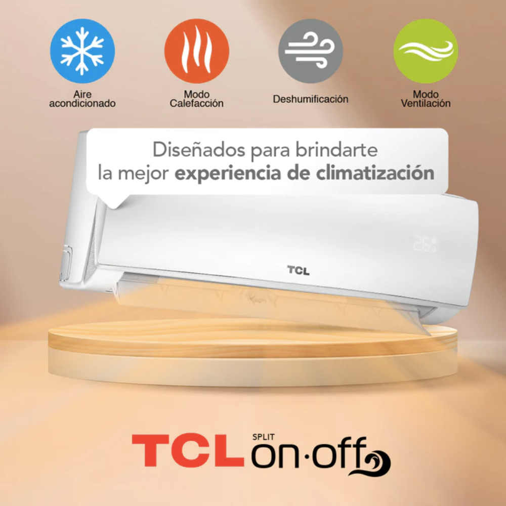 Aire Acondicionado Frio-Calor Split TCL 18000 BTU 4en1