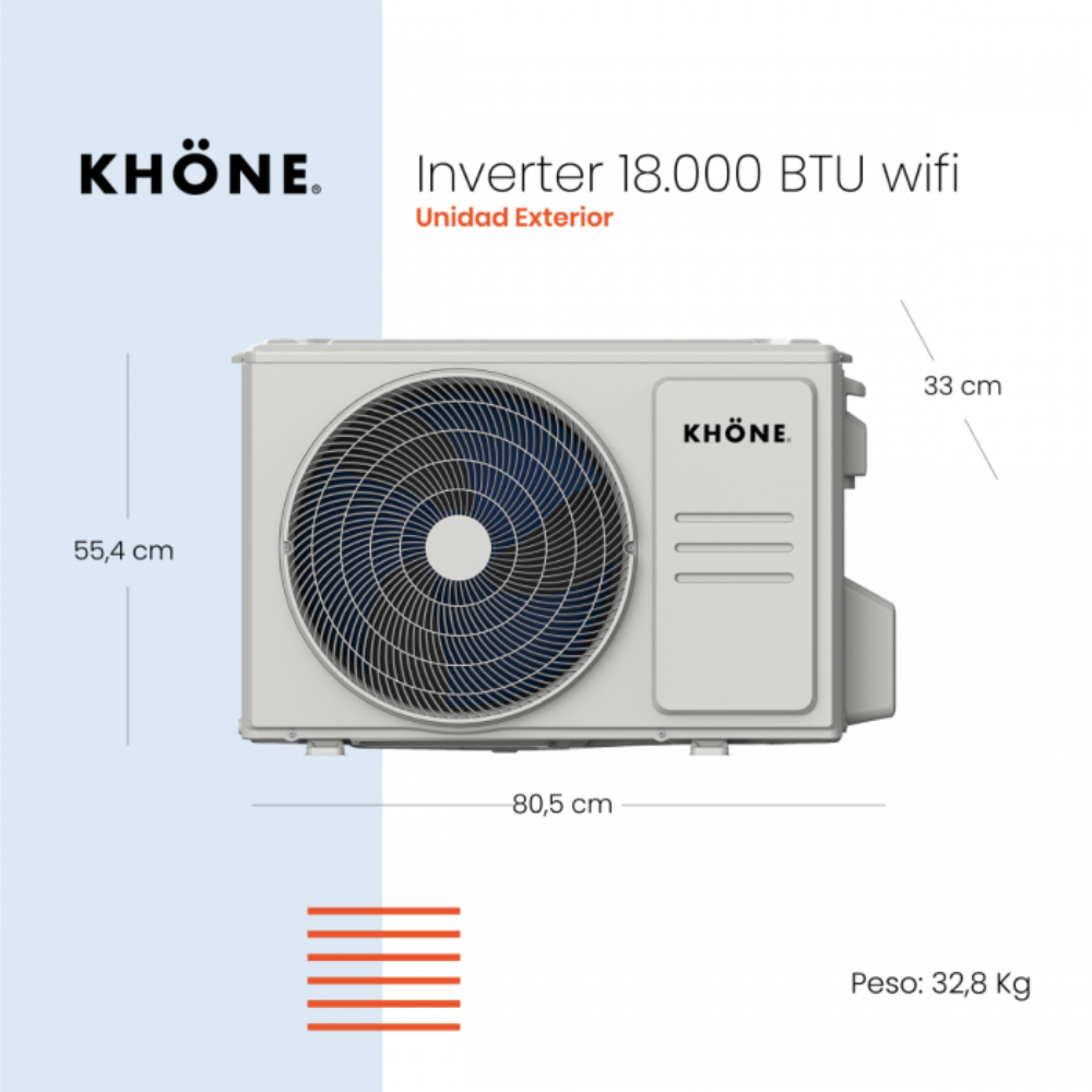 CLIMATIZADOR SPLIT KHÖNE INVERTER WIFI 18000 BTU/h