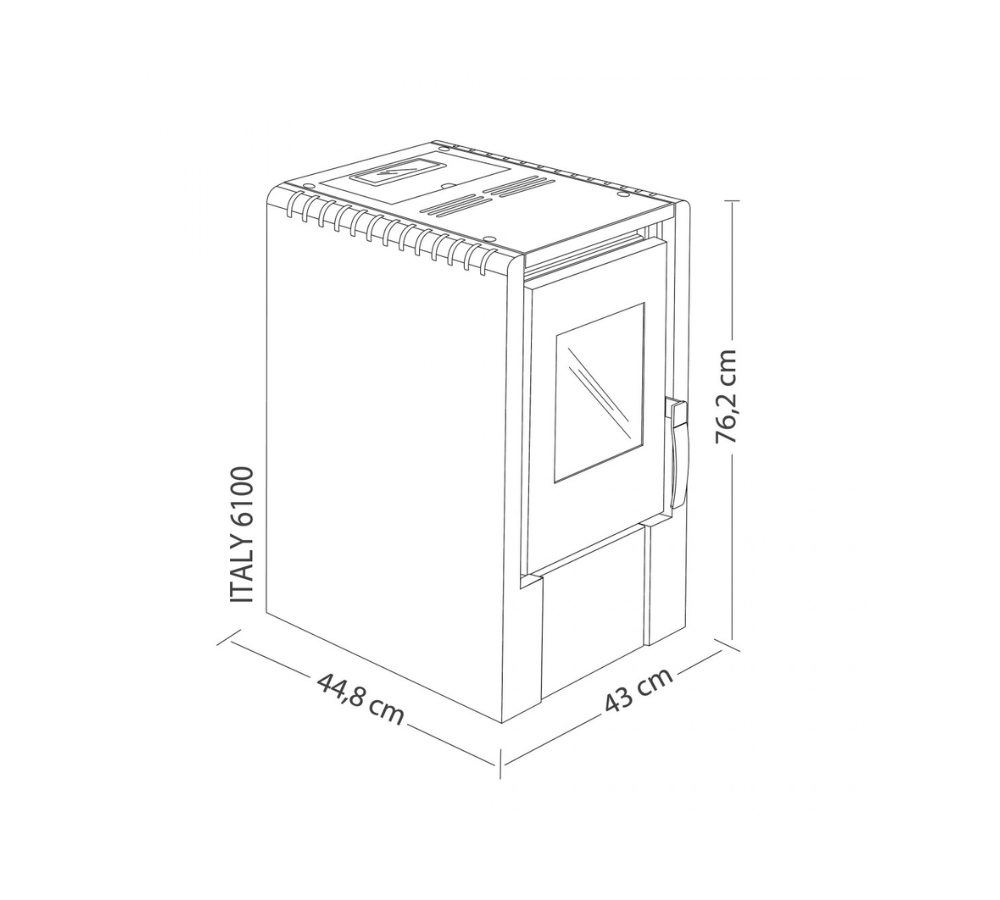 Estufa a Pellet Italy 6100 Blanco Invierno Amesti