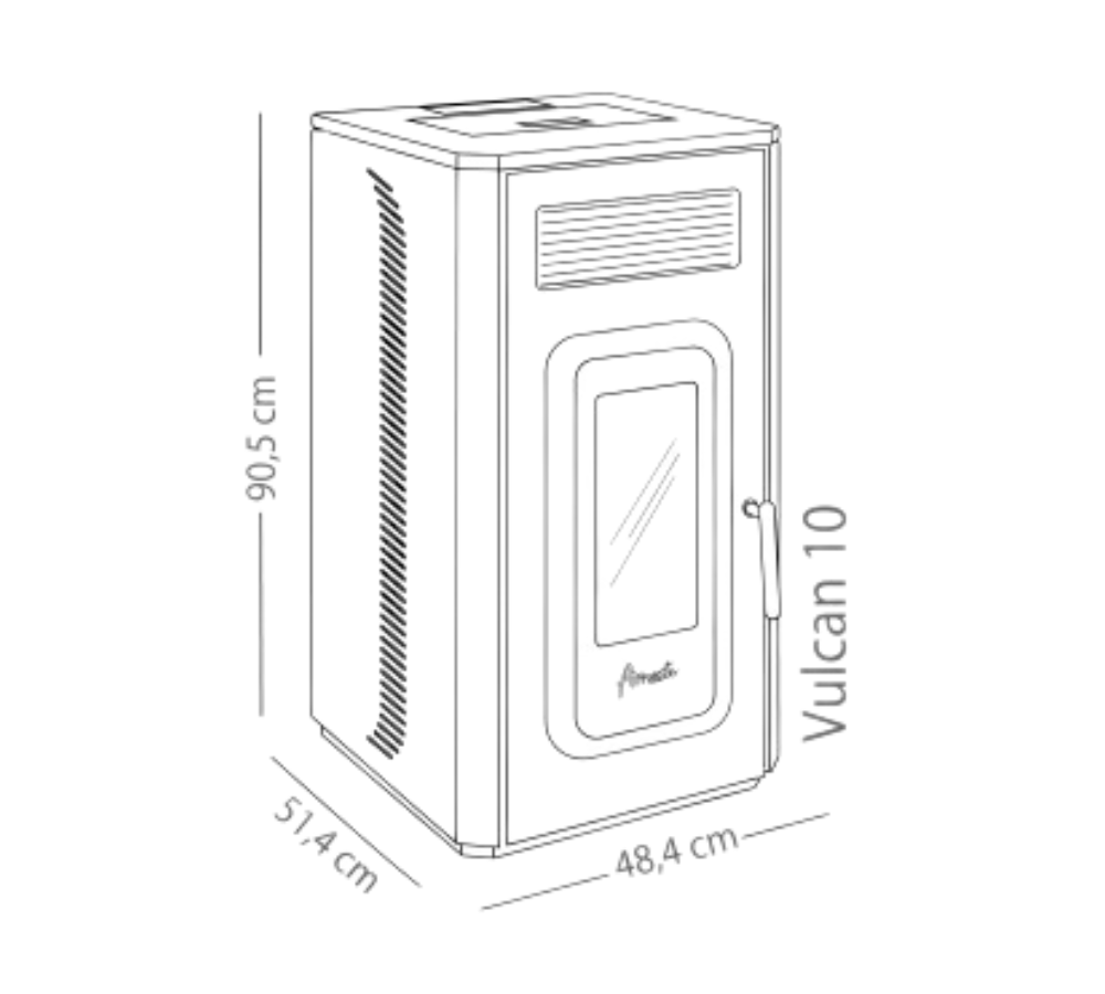 Estufa a pellet Vulcan 10 blanco Amesti