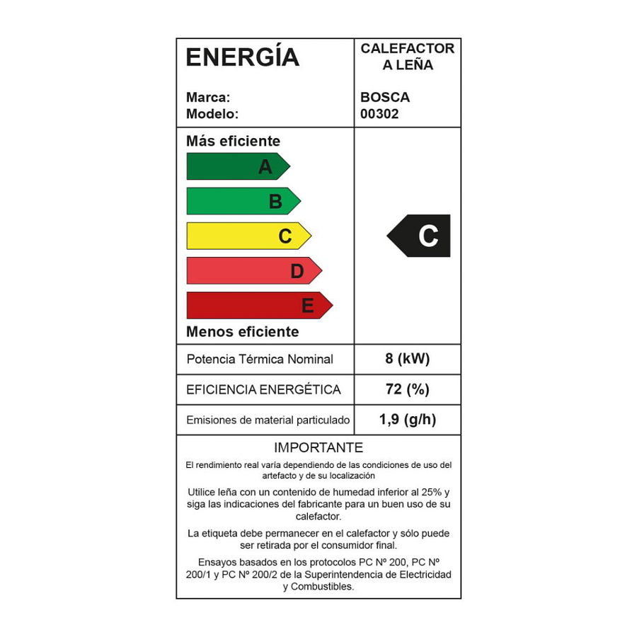 Estufa a leña Limit 350 Bosca