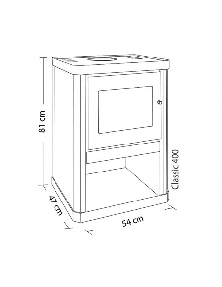 Classic 400 Negro Satinado |estufa A Leña | Amesti