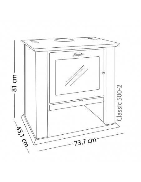 Classic 500 Gris | Estufa A Leña | Amesti