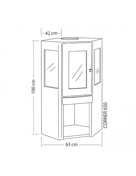 Corner 650 | Estufa A Leña | Amesti