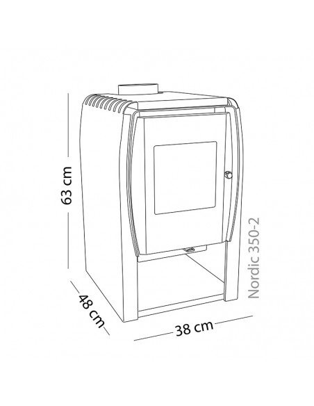Nordic 350 | Estufa A Leña | Amesti