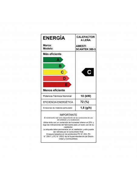 Scantek 380 | Estufa A Leña | Amesti