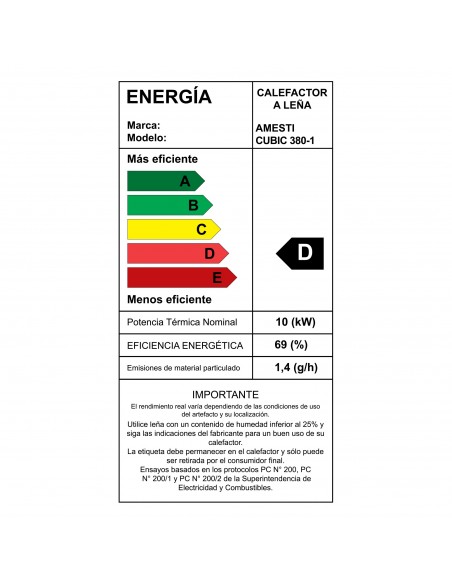 Cubic 380 Charcoal | Estufa A Leña | Amesti