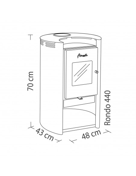 Rondo 440 | Estufa A Leña | Amesti