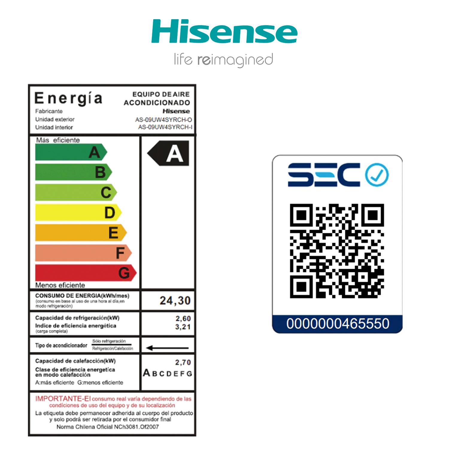 Aire Acondicionado Hisense 9.000 BTU - Inverter Expert