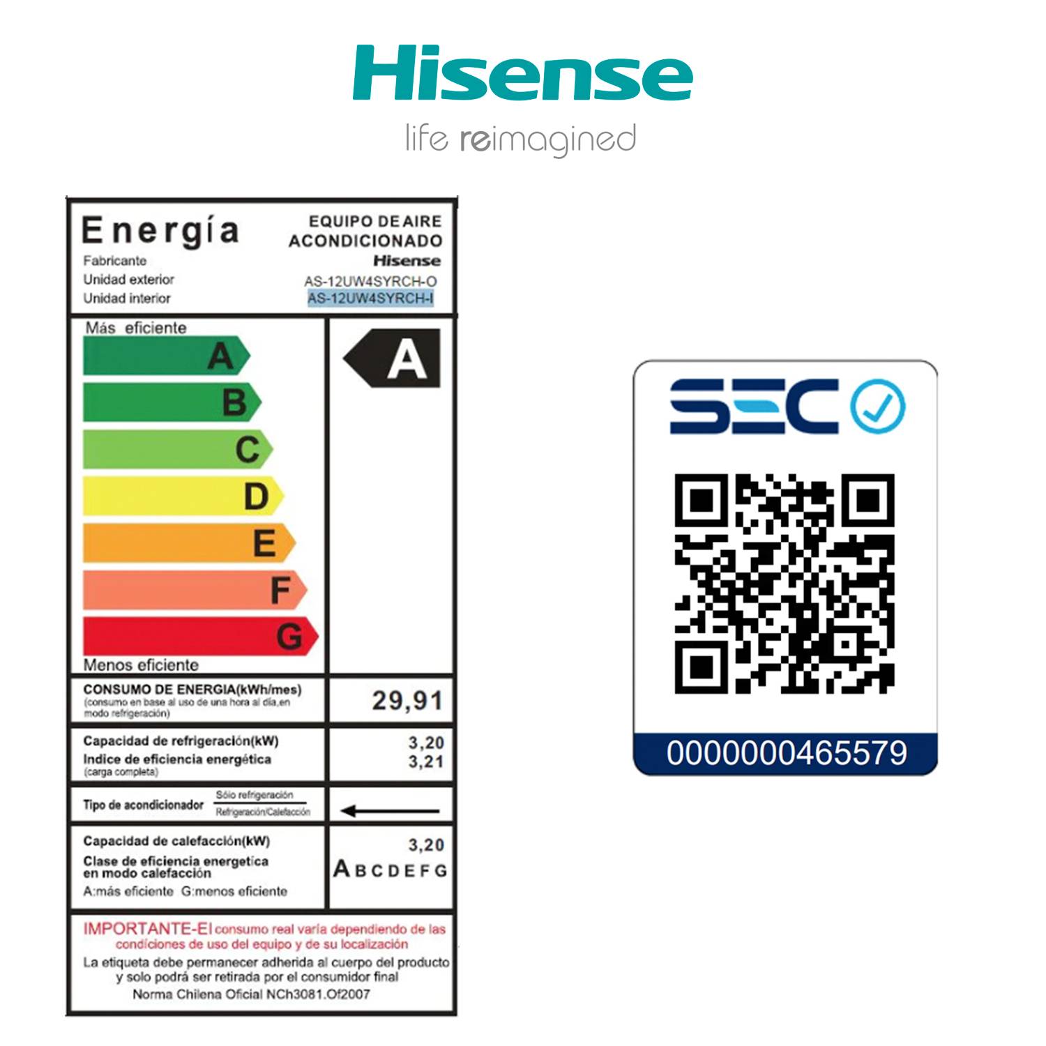 Aire Acondicionado Hisense 12.000 BTU - Inverter Expert