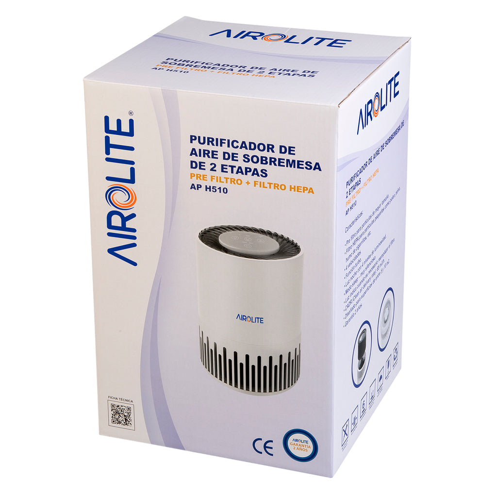 Purificador De Aire Sobremesa 2 Etapas Ap-h510 Airolite