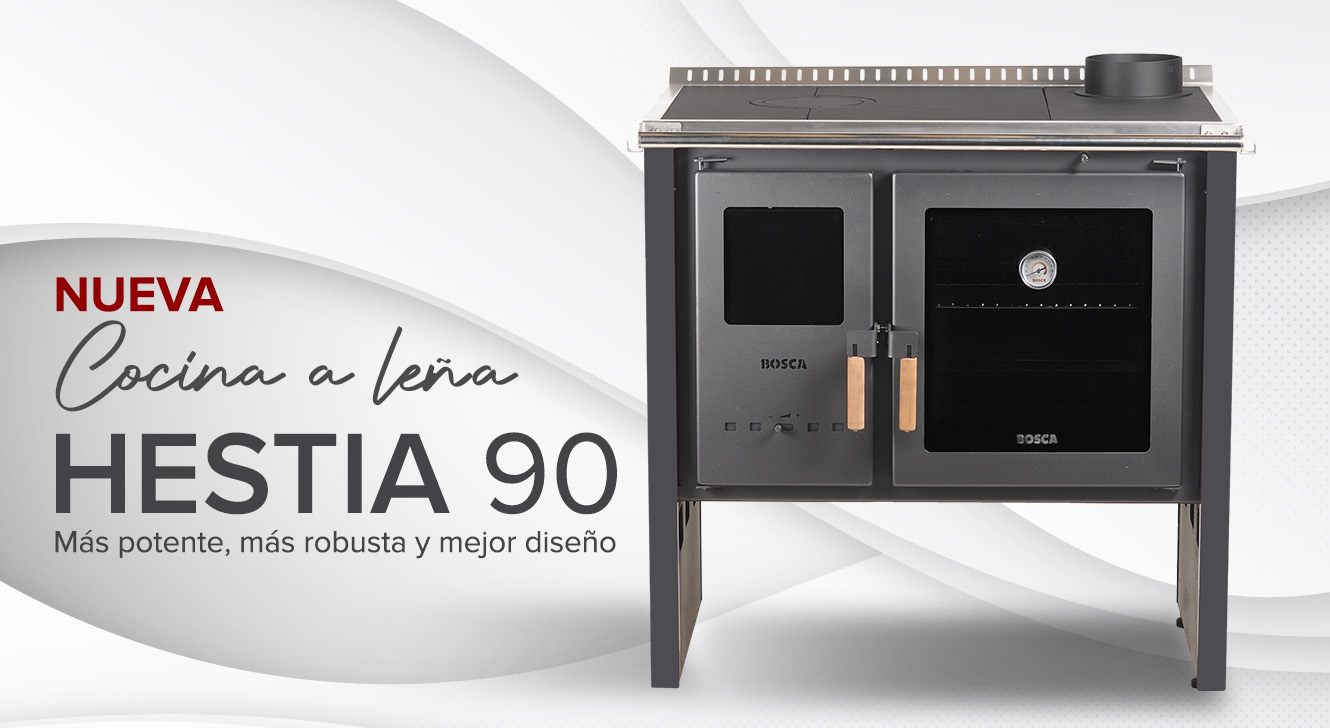 Pack Cocina a Leña Bosca Hestia 90 Charcoal+ Kit Base