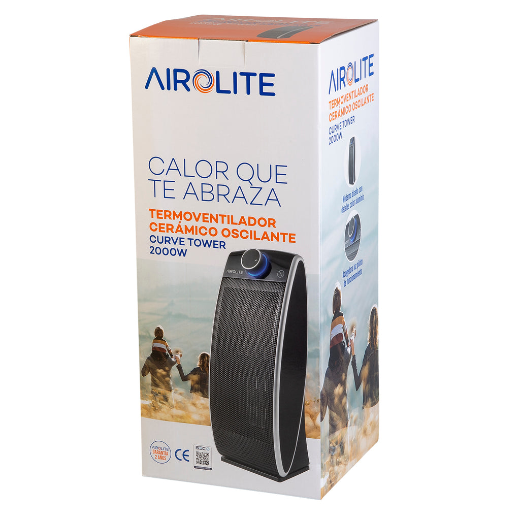 Termoventilador Vertical Curve Tower Airolite