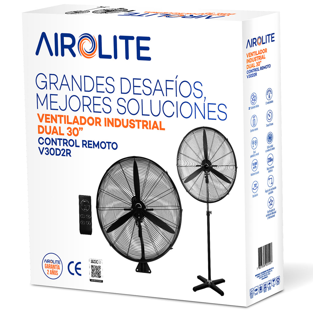 Ventilador Industrial Dual Ped/Mur 30