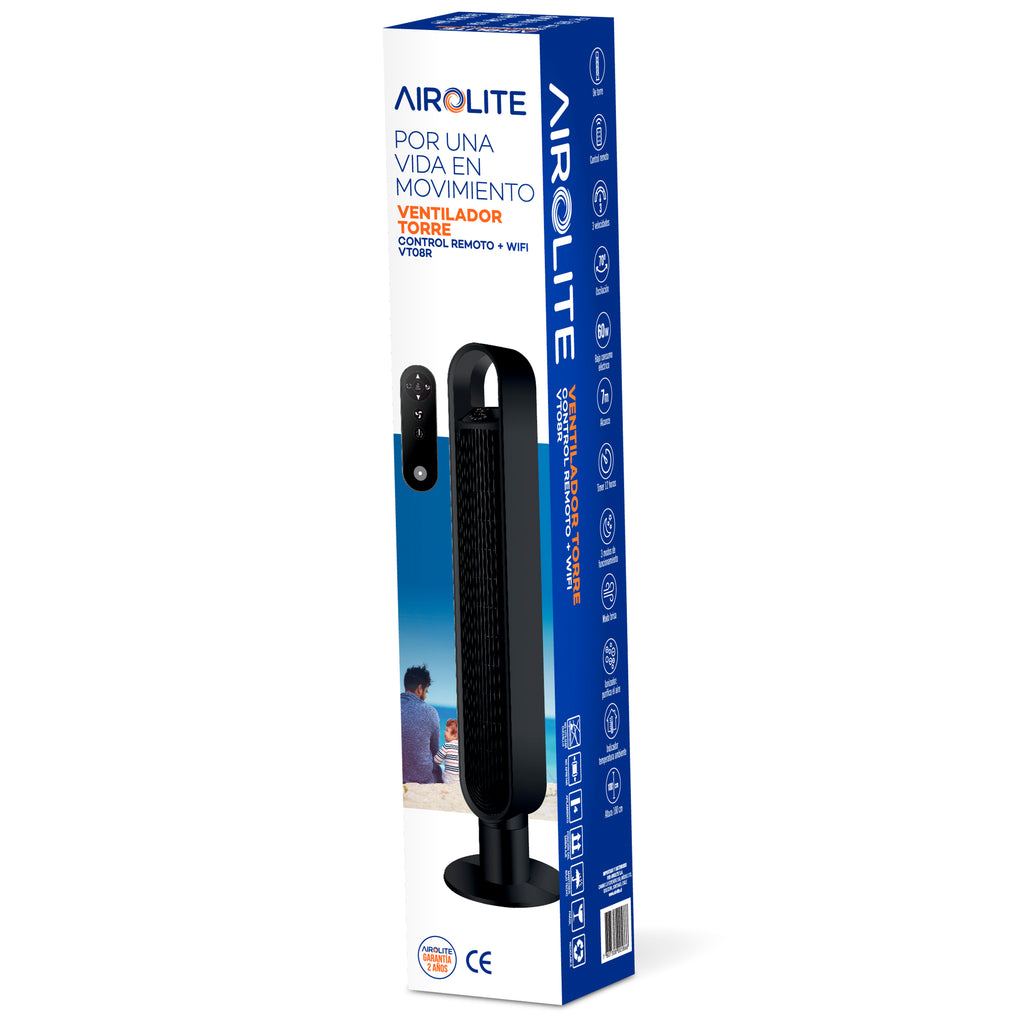 VENTILADOR TORRE AIROLITE WIFI-VT08R