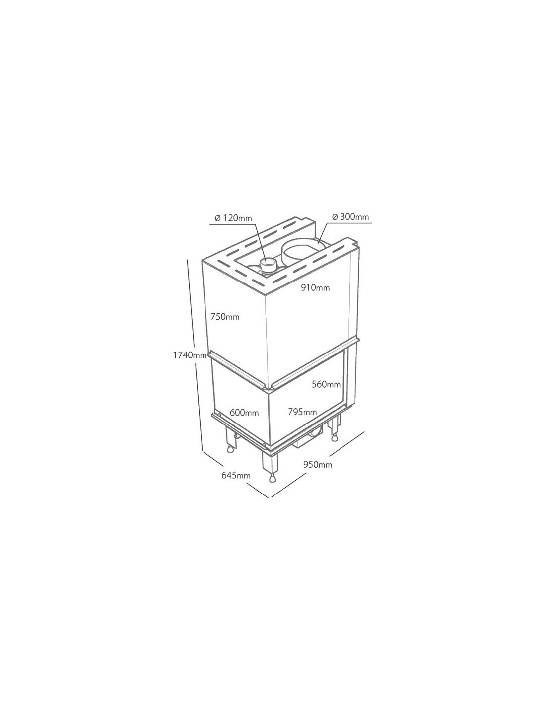 Inserto Trifacial | Chimenea A Leña | Amesti