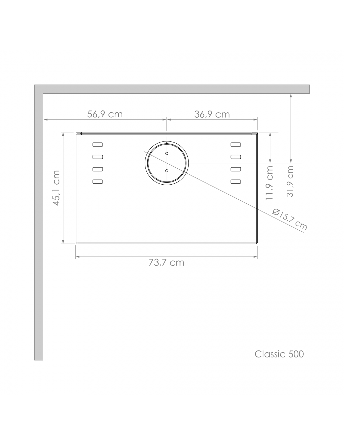 COMBO ESTUFA CLASSIC 500 NEGRO + KIT DE INSTALACIÓN GRATIS