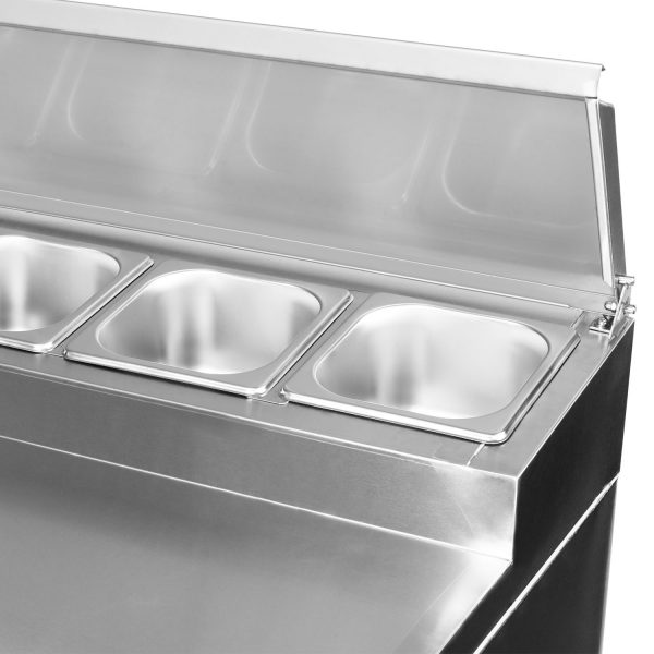 Mesón saladette 2 ptas, cubierta acero inox VMRSL370 BENEFIT