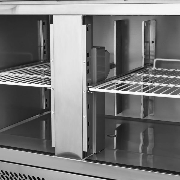 Mesón saladette 2 ptas, cubierta acero inox VMRSL370 BENEFIT