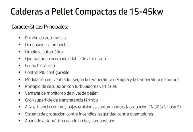 Caldera Compacta Pellet Ctx 15kw Inc. Grupo Hidráulico Anwo