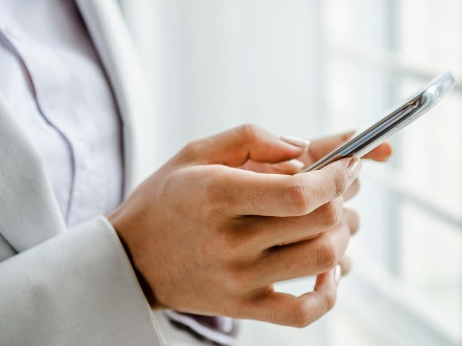 Text message reminder message from provider