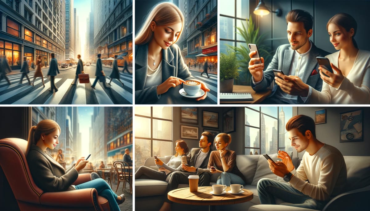 people receiving text messages for appointment reminders