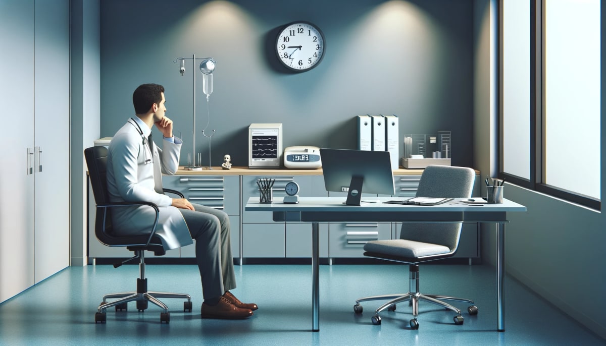 Doctor waiting for a patient that missed their appointment