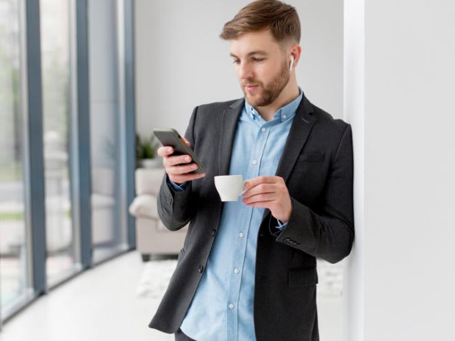 Automated text message reminder sent to a client