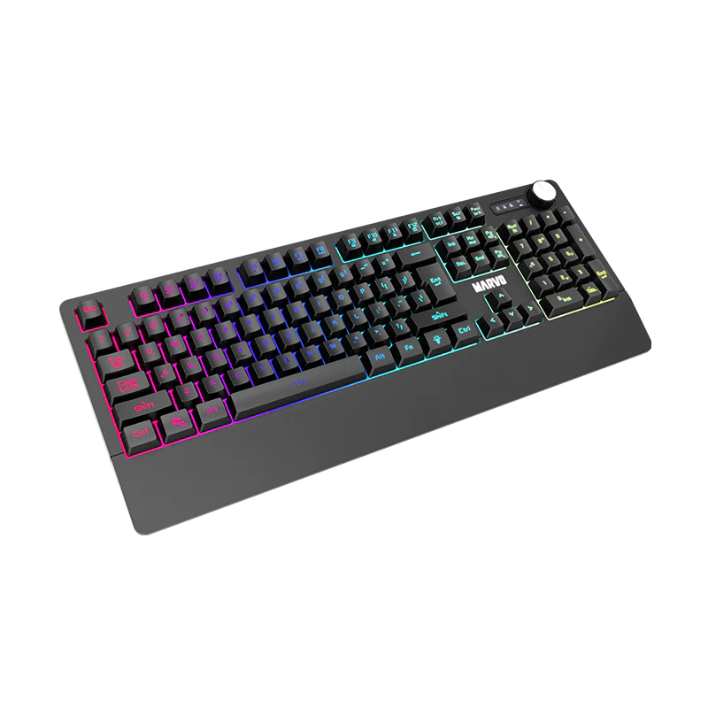 TECLADO MARVO K660 MEMBRANA ALAMBRICO USB2.0 RETROILUMINACION RGB ESPAÑOL 