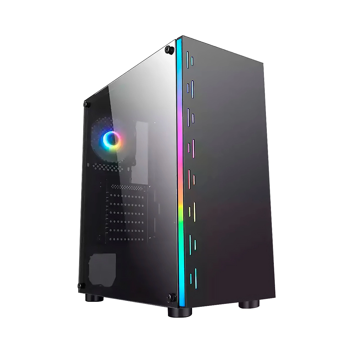 CASE INFINYTEK GAMER PRO-3306 BLACK 4 VENTILADORES ARGB SIN PS BLACK