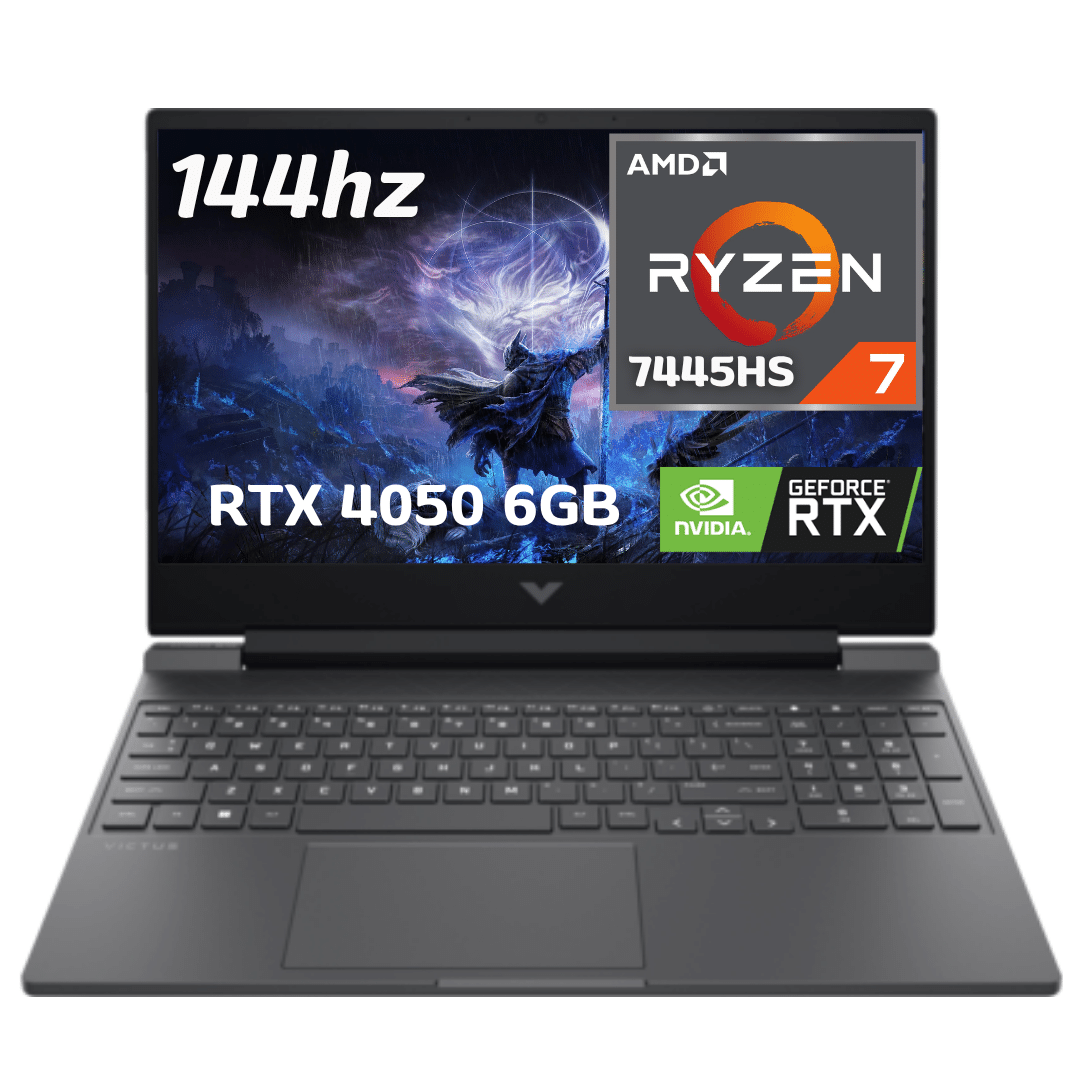 Laptop Hp Victus Amd Ryzen 7 7445hs 16 Gb Ram 512Gb ssd Full Hd Rtx 4050 6gb 15.6″ 144hz