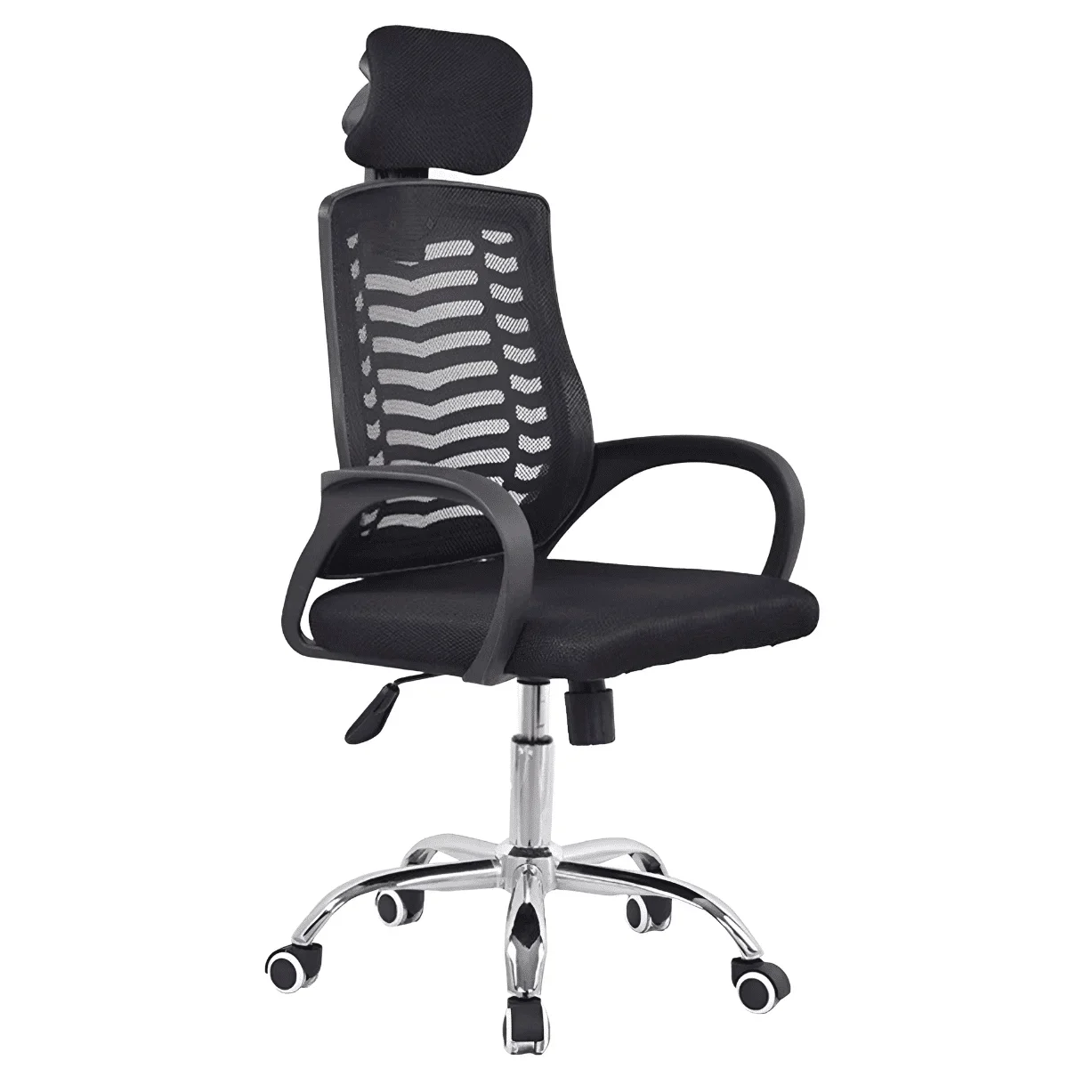 Silla de Oficina Ergonómica Apoya cabeza Airmesh Espaldar de malla Altura regulable Rotación 360°