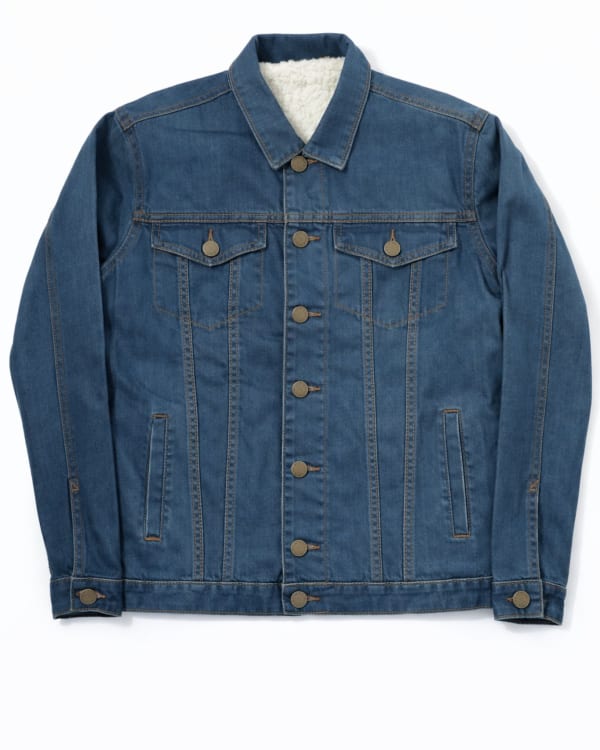 Denim Jacket Dark Blue Fleece