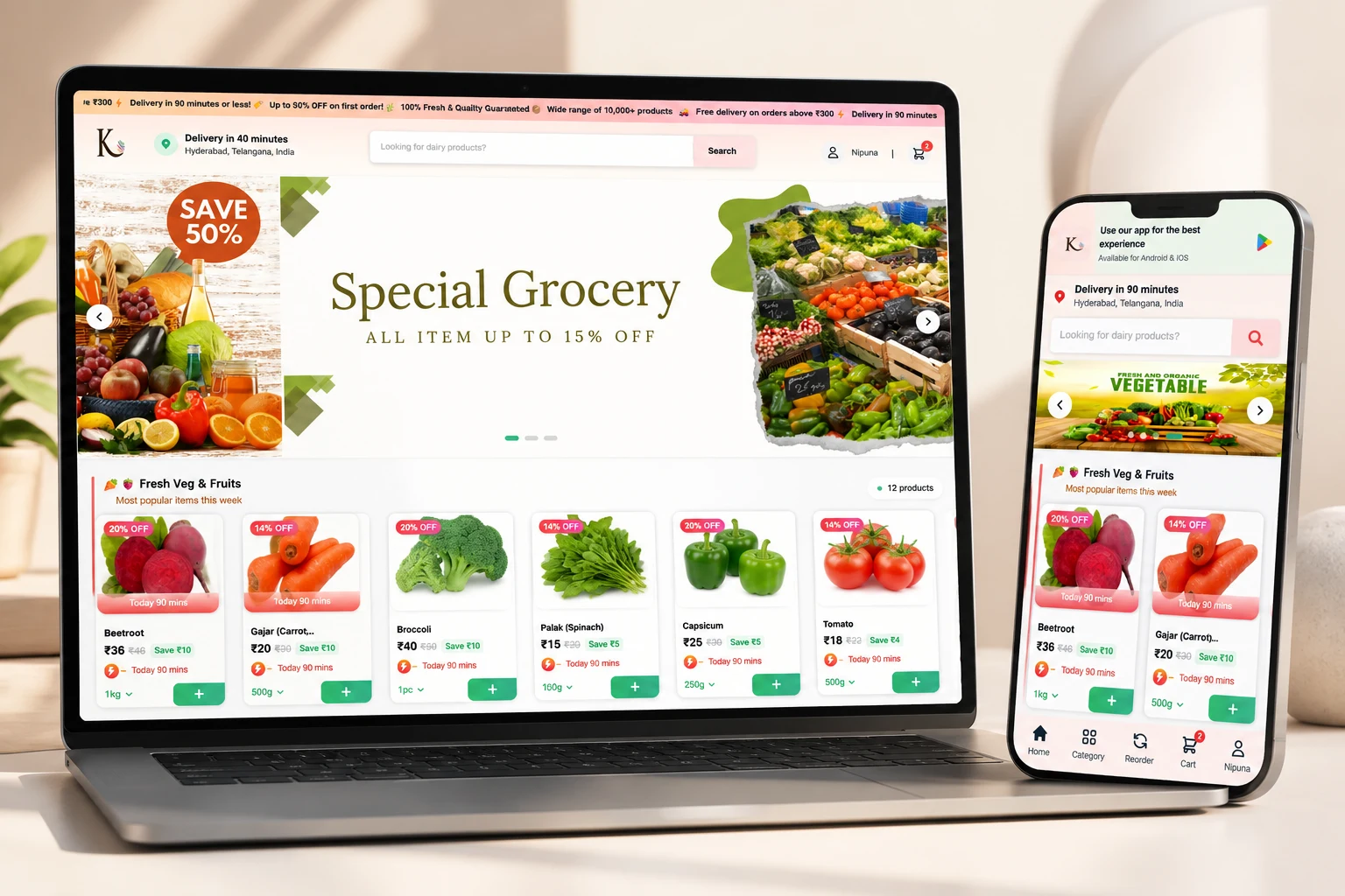 Grocery Delivery App Development Company - Dexterous Technology