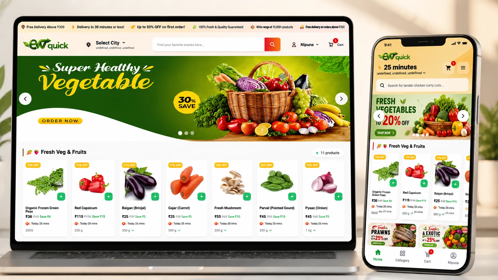 Grocery Shopping App Development Hyderabad – comparable with delivery apps like Zepto - Dexterous Technology