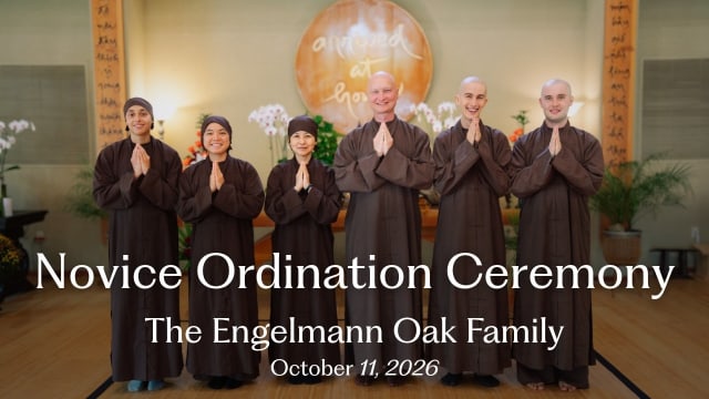 Novice Ordination Ceremony: Hair, Vows and Dharma Names