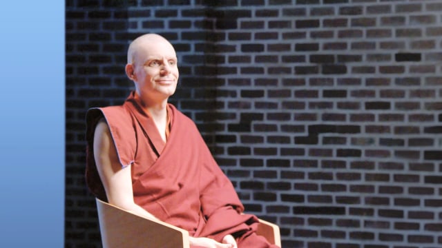 Lama Rinchen — Monk seated in wooden chair
