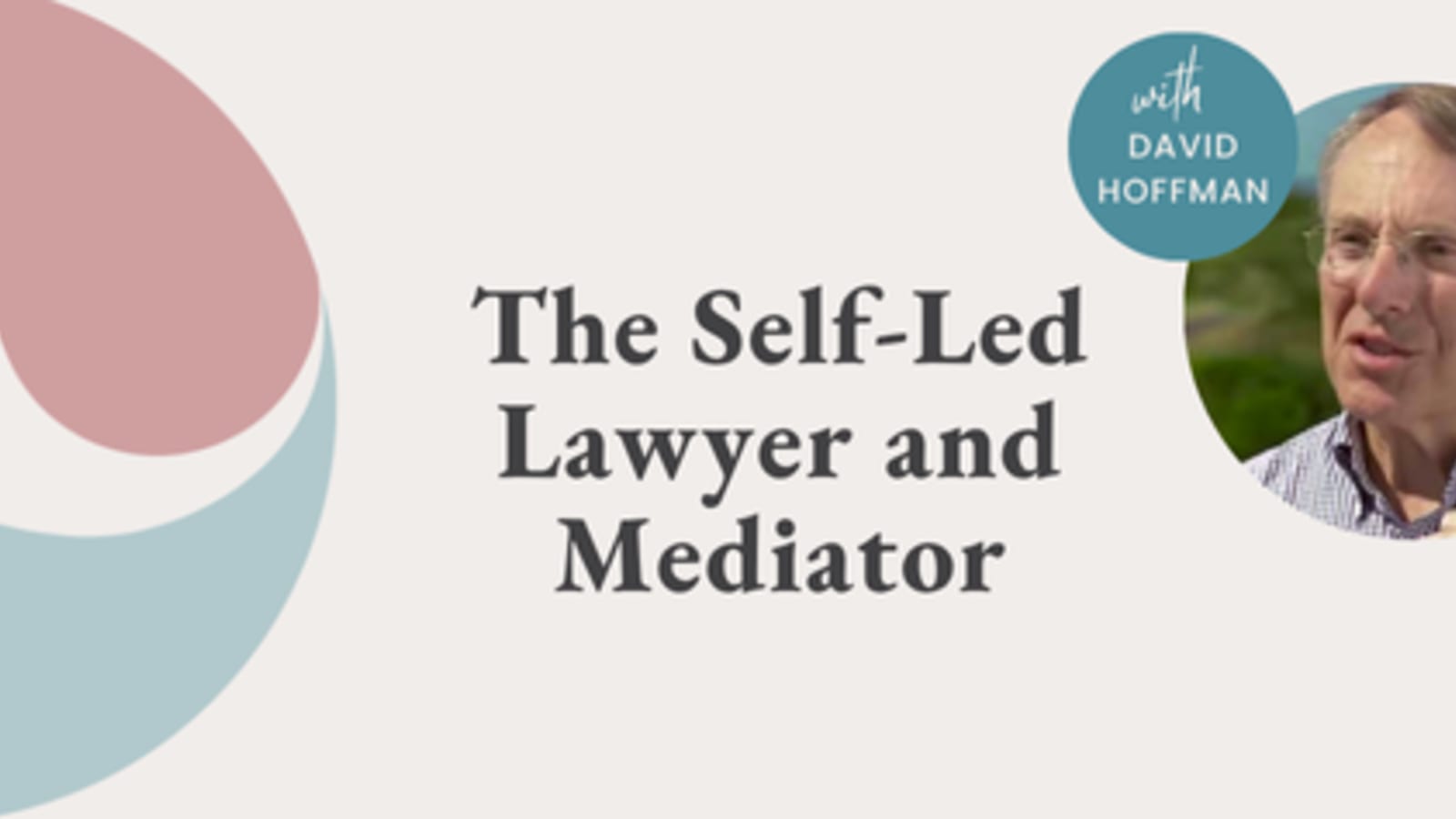 The Self-Led Lawyer and Mediator
