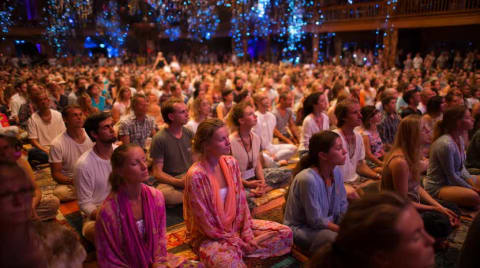 Guided meditation with a live audience