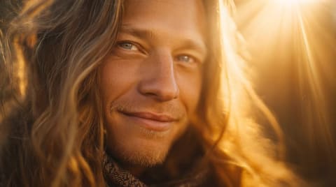 Golden radiant presence